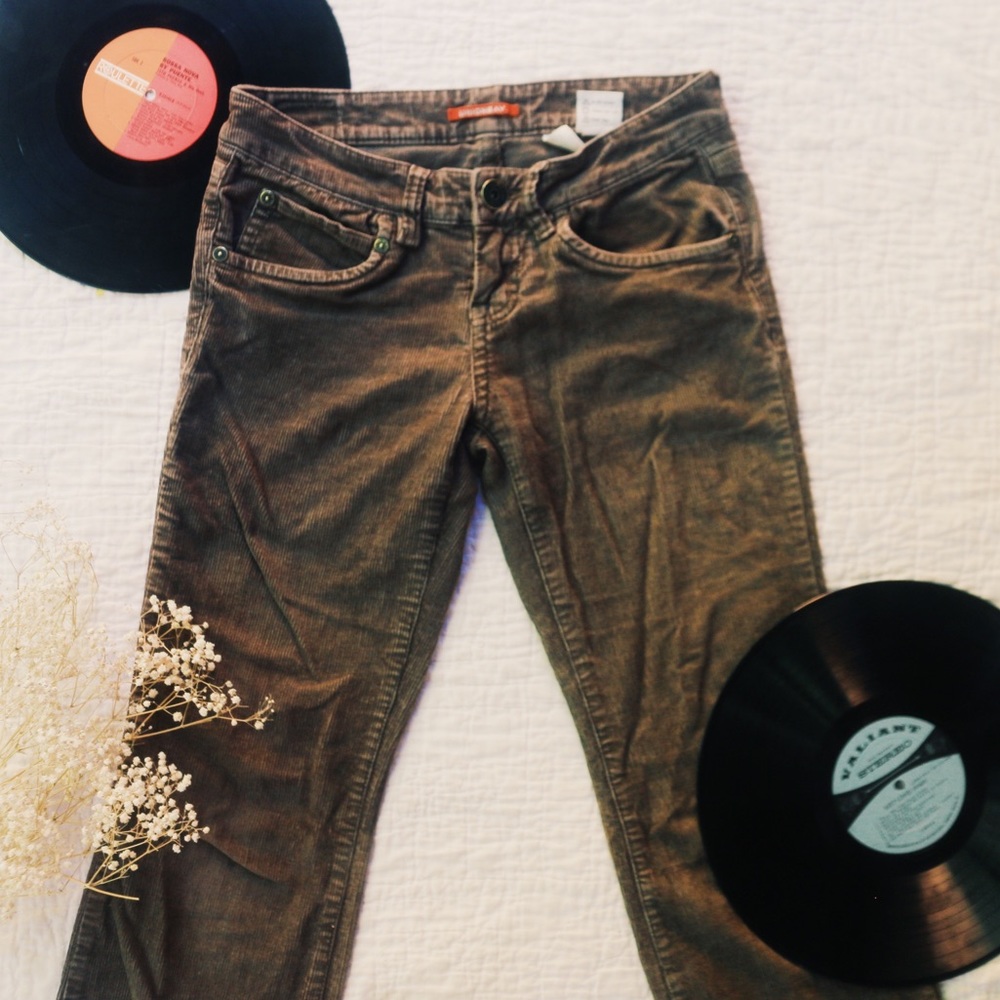 🦋 UNIONBAY Vintage Retro Style Brown Corduroy